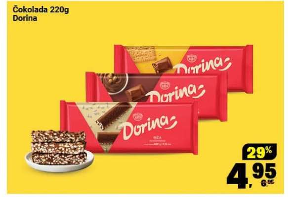Čokolada 220g Dorina
