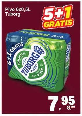 Pivo 6x0.5l Tuborg