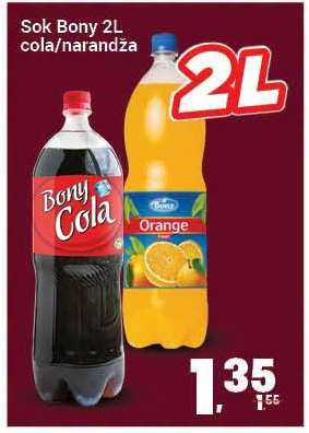 Sok Bony 2L cola/narandža