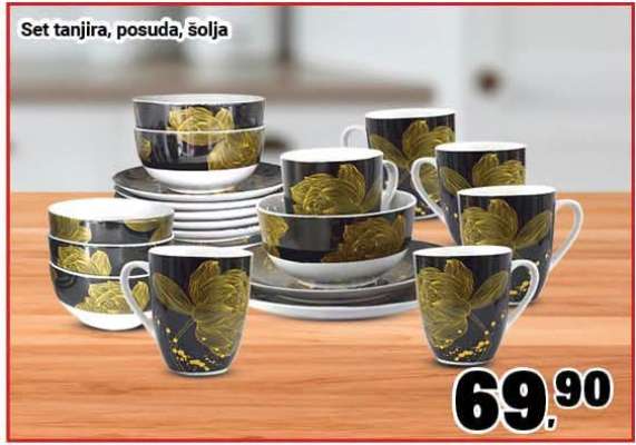Set tanjira, posuda, šolja