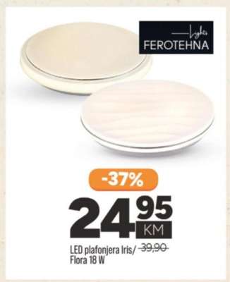 LED plafonjera Iris/Flora 18 W