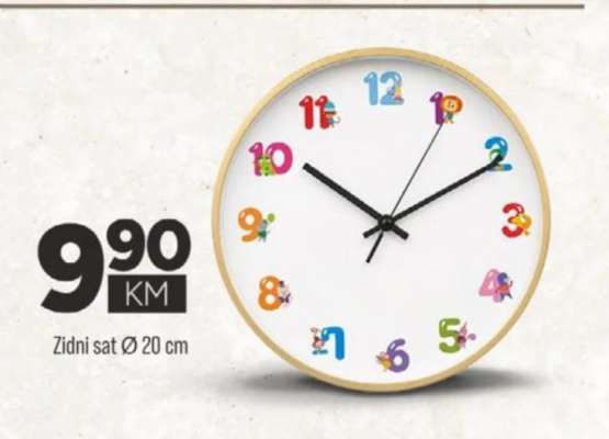 Zidni sat Ø 20 cm