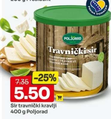 Sir travnički kravlji
