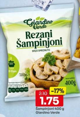 Šampinjoni 400 g Giardino Verde