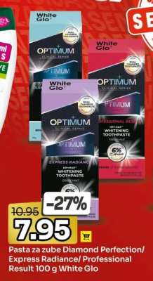 Pasta za zube Diamond Perfection/Express Radiance/Professional Result 100 g White Glo