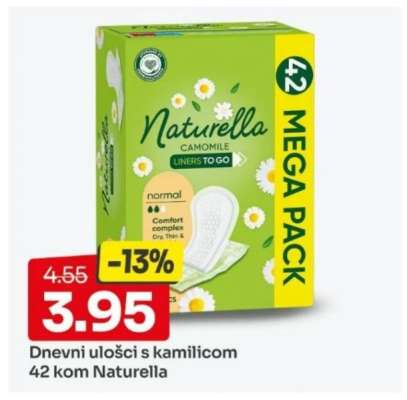 Dnevni ulošci s kamilicom 42 kom Naturella