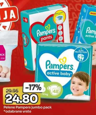 Pelene Pampers jumbo pack