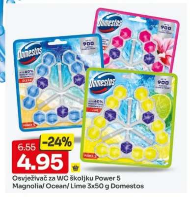 Domestos Osvježivač za WC školjku Power 5