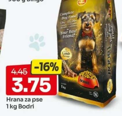 Hrana za pse 1 kg, Bodri