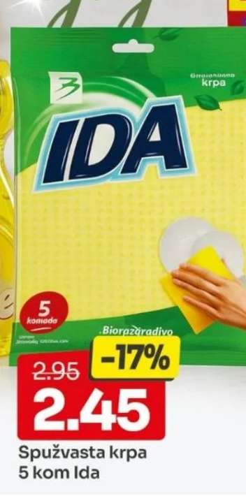 SPUŽVASTA KRPA 5 KOM IDA