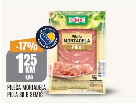 PILEĆA MORTADELA PILLA 80 G SEMIĆ