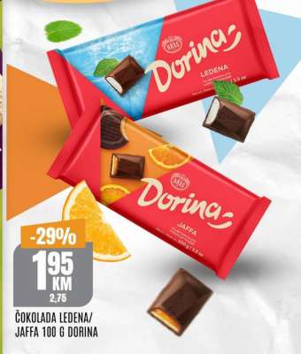 Čokolada Ledena/Jaffa 100 g Dorina