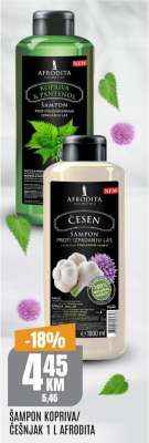 Šampon kopriva/češnjak 1 L Afrodita