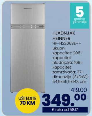 HLADNJAK HEINNER HF-H2206SE++